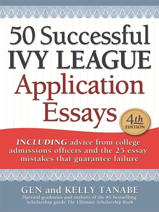 Cover image for 50 Successful Ivy League Application Essays